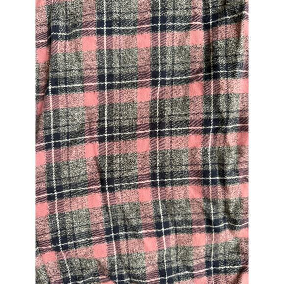 PacSun Flannel Mens Size M pink gray black Plaid Long Sleeve Button Up Shirt - Picture 4 of 5